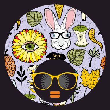 Koyu tenli ve başında yaratıcı türban ile genç kız.