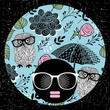 Kediler adımları ve ananas yaz zaman ile Seamless Modeli.