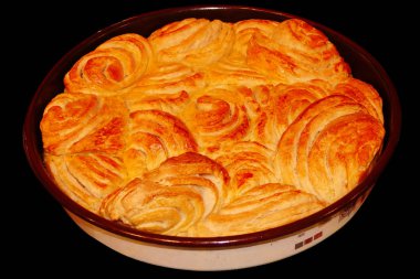 Kavrulmuş ev yapımı ekmek. Maya ve sığır ezmesi ile şenlikli ekmek.