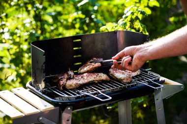 Izgara et, Barbekü. Bahar zamanı.