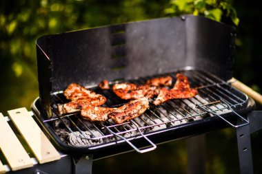 Izgara et, Barbekü. Bahar zamanı.