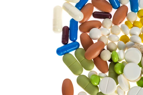 Ανάμικτες φαρμακευτική ιατρική ναρκωτικά, χάπια, δισκία και capsu — Φωτογραφία Αρχείου