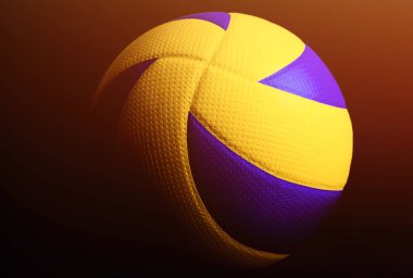 siyah arka plan üzerine voleybol topu.