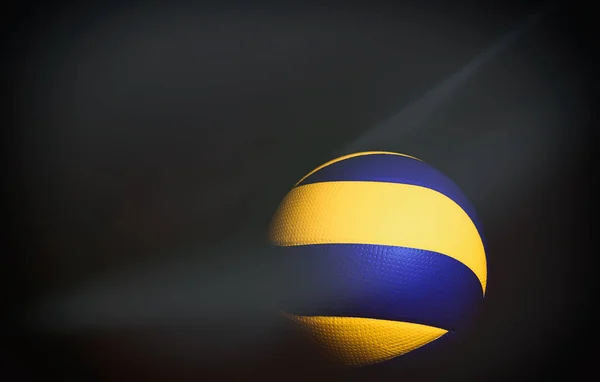 Voleibol sobre fondo negro . — Foto de Stock