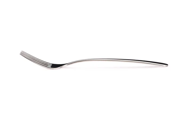 Tenedor de acero aislado sobre fondo blanco — Foto de Stock
