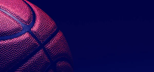 Pelota de baloncesto sobre fondo negro. — Foto de Stock