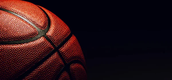 Siyah zemin üzerinde basketbol topu.