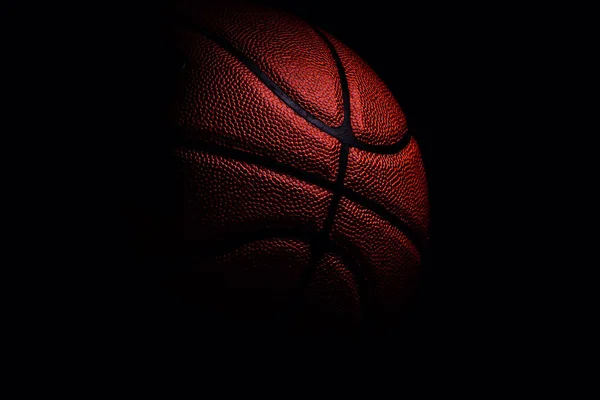 Basketball ball on black background. — Stock Photo, Image