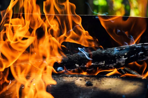 Burning wood — Stock Photo, Image