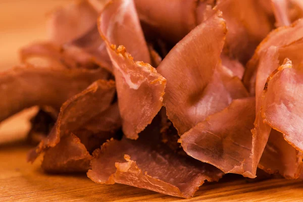 Basturma, biltong, jamon — Stock Photo, Image