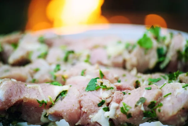 Grillfleisch Hintergrund Nahaufnahme — Stockfoto