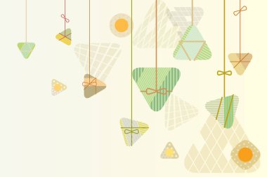 Dragon boat Festivali için pirinç köfte arka plan grafik tasarım