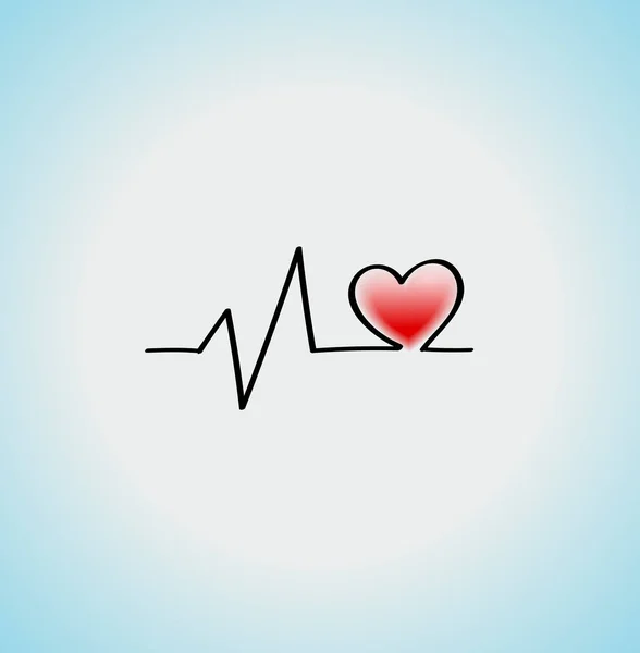 Healthy Heart Icon. Cardiogram sign and heart symbol. Basics of a healthy lifestyle