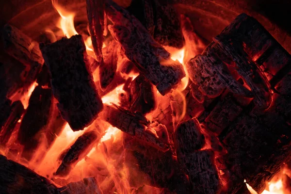 Red Hot Coals Fire Heat — Stock Photo, Image