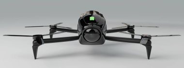 Beyaz arka planda 3d render modern uçak