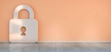 Modern iç 3d render güvenliğinde SmartHome