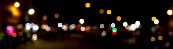 Bokeh Ampel Der Nacht Der Straße Einer Großstadtstraße — Stockfoto