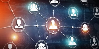 El çekilmiş sosyal ağ tanıtımı kroki alan odak derinliği ile