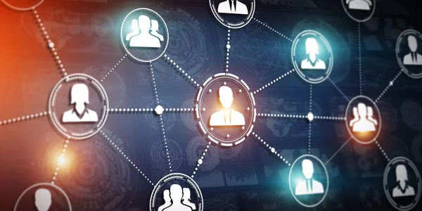 El çekilmiş sosyal ağ tanıtımı kroki alan odak derinliği ile