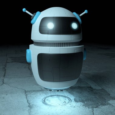 Koyu arka plan 3d render üzerinde dijital futuristik sohbet etmek