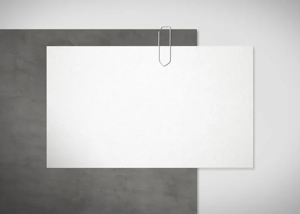 Fehér Üres Névjegykártyák Lemez Leképezést Szegélyénél Levágásra Kerül — Stock Fotó