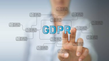İşkadını üstünde onun veri Gdpr hukuk arabirimi ile koruma arka plan bulanık
