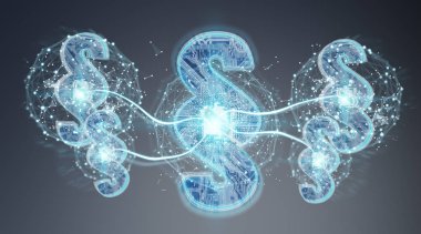 Dijital paragraf hukuk sembolü gri arka plan 3d render