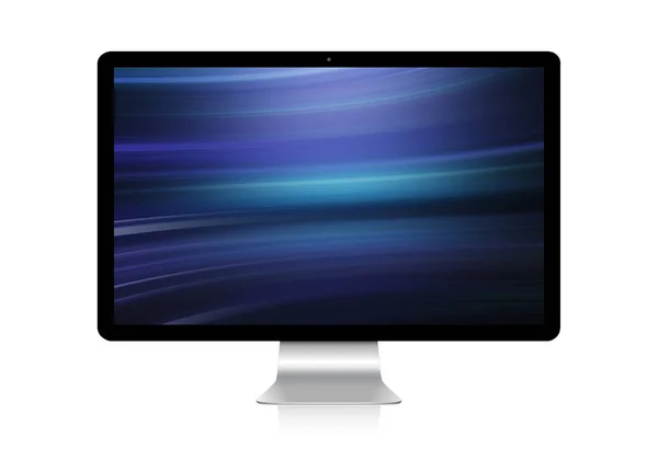 Front View Isolated Modern Computer Shadow Rendering — Stock Photo, Image