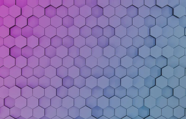 Black Blue Pink Abstract Hexagons Background Pattern Rendering — Stock Photo, Image