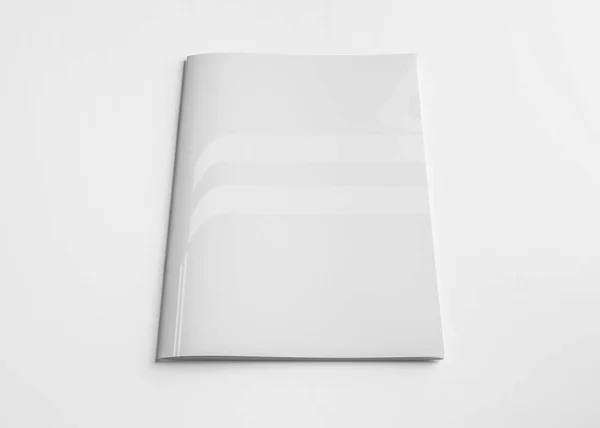 Isolated White Magazine Cover Mockup White Background Rendering — Stock Photo, Image