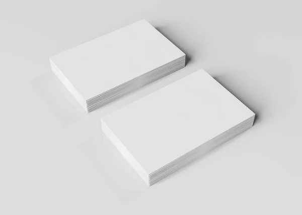Business Card Mockup Isolated White Background Rendering — Stock Photo, Image