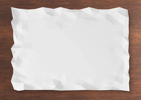 Blank Crushed Paper Texture Wood Background Rendering — Stock Photo, Image