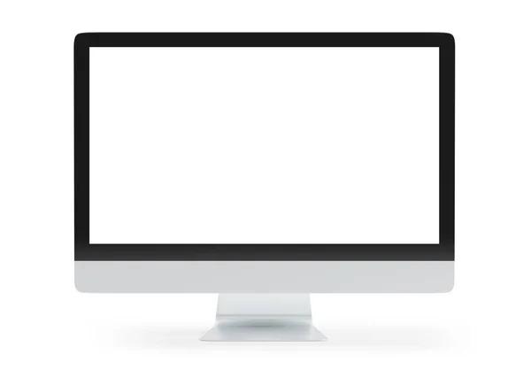 Modern Computer Monitor Mockup Isolated White Background Rendering — Stock Photo, Image