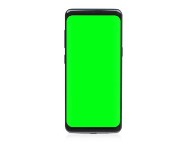 Beyaz arka plan üzerinde 3d render izole Modern smartphone mockup