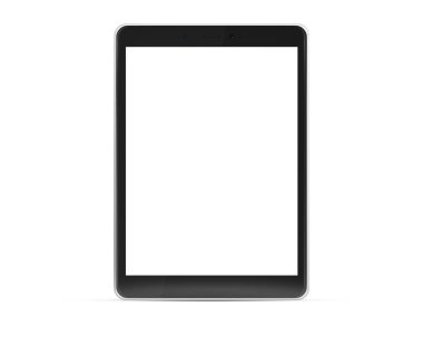 Beyaz arka plan üzerinde 3d render izole Modern tablet mockup