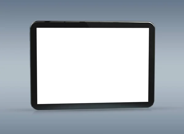 Moderne Tablet Mockup Geïsoleerd Grijze Achtergrond Rendering — Stockfoto