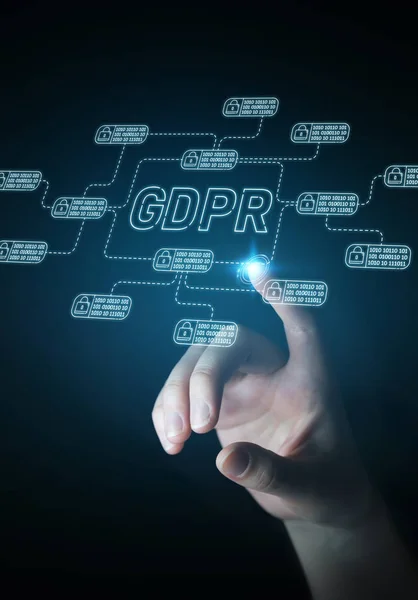 จในพ นหล ดเจน ปกป องข ลของเธอด วยอ นเทอร เฟซกฎหมาย Gdpr — ภาพถ่ายสต็อก