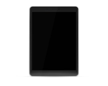 Beyaz arka plan üzerinde 3d render izole Modern tablet mockup