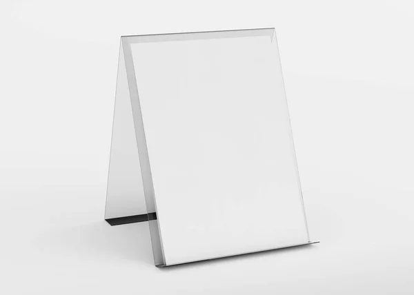 Opuscolo Display Stand Mockup Isolato Sfondo Bianco Rendering — Foto Stock
