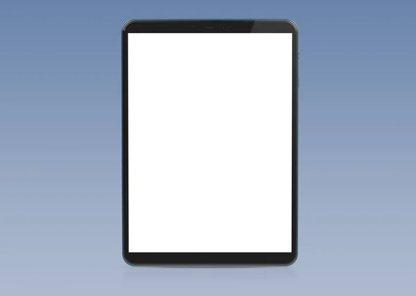 Moderno Tablet Mockup Isolado Fundo Cinza Renderização — Fotografia de Stock