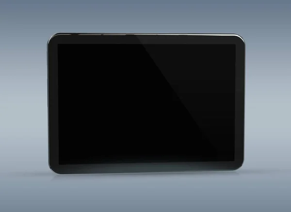 Σύγχρονο Tablet Mockup Απομονώνονται Γκρι Φόντο Rendering — Φωτογραφία Αρχείου