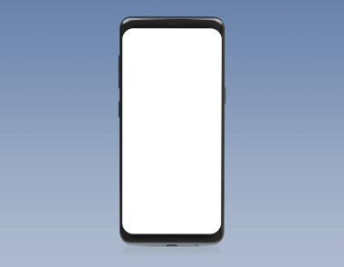 Modern smartphone mockup gri arka plan üzerinde 3d render izole