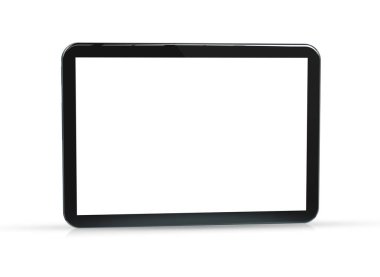 Beyaz arka plan üzerinde 3d render izole Modern tablet mockup