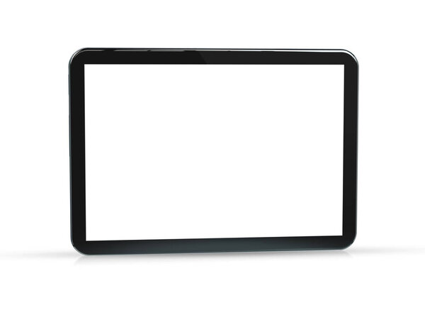 Modern tablet mockup isolated on white background 3d rendering