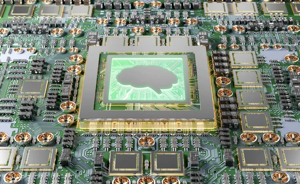 Mesterséges Intelligencia Egy Összetett Modern Gpu Kártya — Stock Fotó