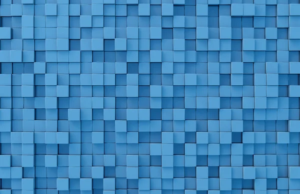 Brilhante Preto Azul Quadrados Abstratos Padrão Fundo Renderização — Fotografia de Stock