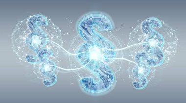 Dijital paragraf hukuk sembolü gri arka plan 3d render