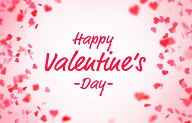 Sevgililer günü düşen ile kırmızı pembe kalp arka plan