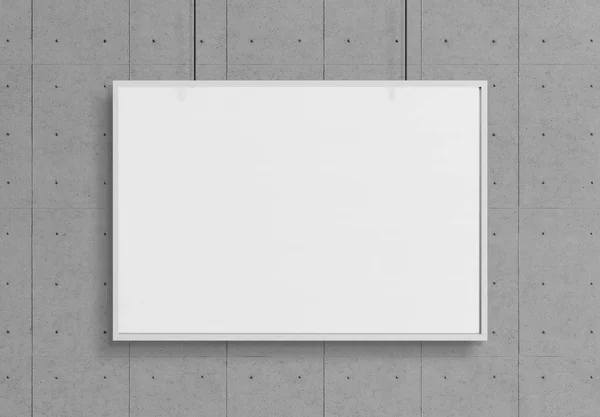 Witte Frame Opknoping Voor Een Muur Mockup Rendering — Stockfoto