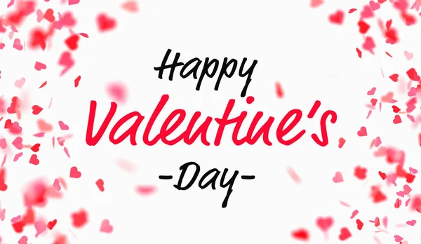 Valentine Karty Dzień Serca Spada Różowe Czerwone — Zdjęcie stockowe